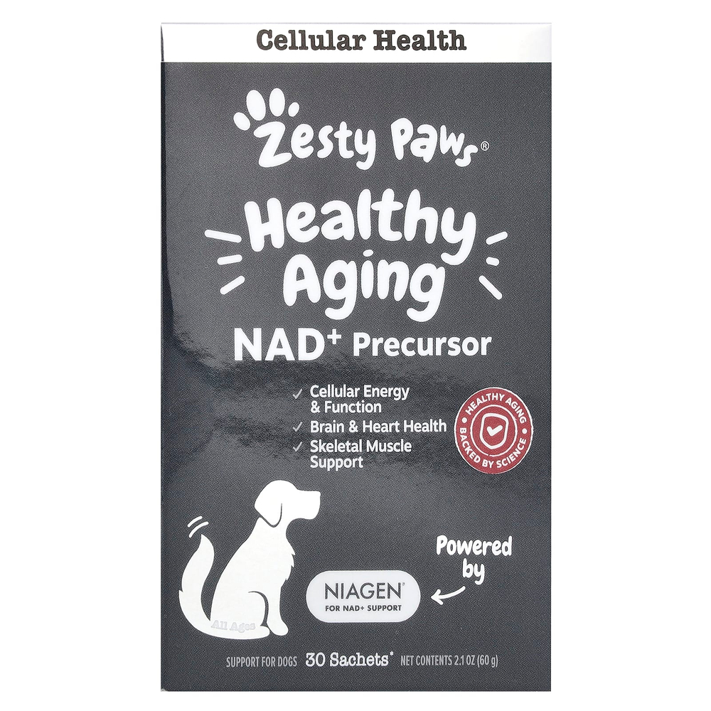 Zesty Paws, Healthy Aging, прекурсор НАД +, для собак, 30 пакетиков, 60 г (2,1 унции)