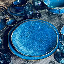 Lenardi 133-299 Круглое блюдо 30,5х2см AQUAMARINE в под.уп.(х18)Фарфор