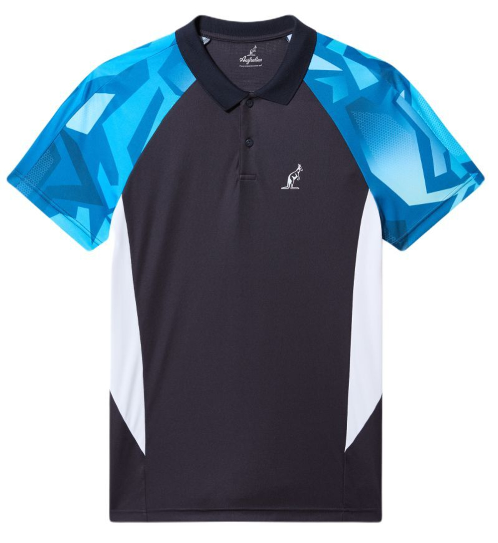 Мужское теннисное поло Australian Ace Abstract Polo Shirt - blu navy