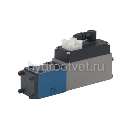 4WRPH6C3B02L–2X/G24Z4/M - Сервораспределитель Ду6 с обратной связью по положению золотника без усилителя, номинальный расход 2 л/мин, характеристика L - линейная, схема C3