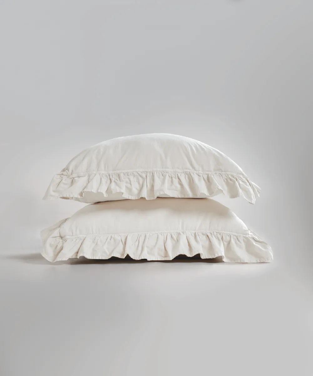 Lımasso КПБ 4 пр. Stonewashed Exclusıve Snow White пододеяльник 200*220, простынь 240*260, наволочки 50*70 2шт — фото 4
