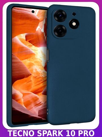 Мягкий Soft Touch чехол из силикона для TECNO SPARK 10 PRO с бархатной подкладкой