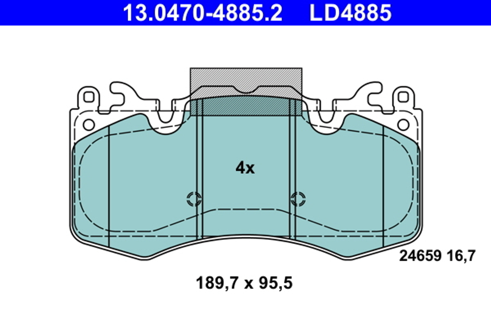 ATE - 13047048852-ATE - Brake Pad Set, disc brake
