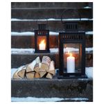 Подсвечник фонарь IKEA BORRBY (БОРБЮ), Черный, Металл, 28 см