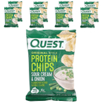 Quest Nutrition, Протеиновые чипсы Original Style, сметана и лук, 8 пакетиков по 32 г (1,1 унции)