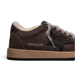 Men’s Ball Star Shearling in Dark Brown Suede With Dark Brown Leather Star and Heel Tab