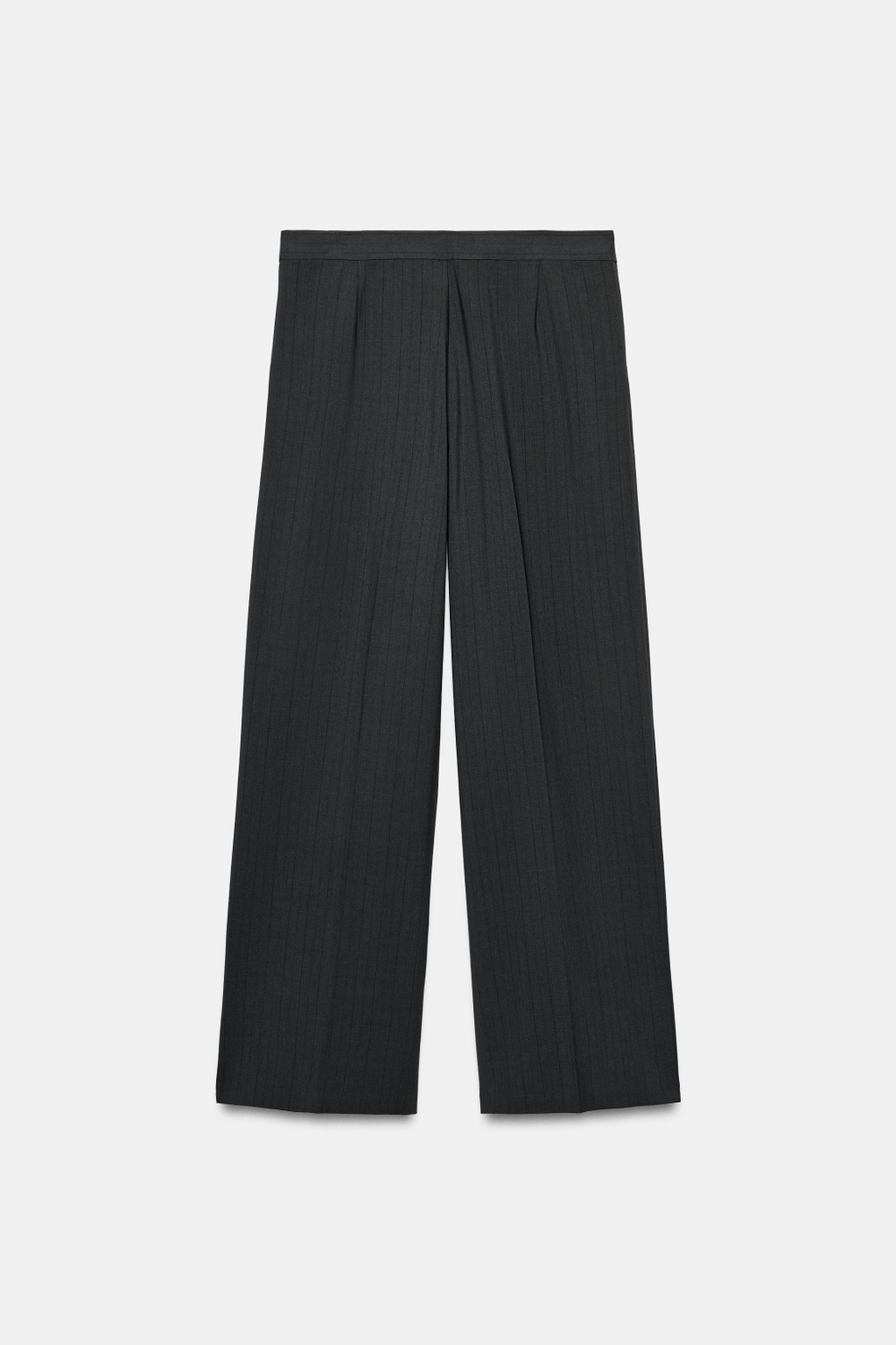 БРЮКИ СО СБОРКАМИ В ТОНКУЮ ПОЛОСКУ — ZARA