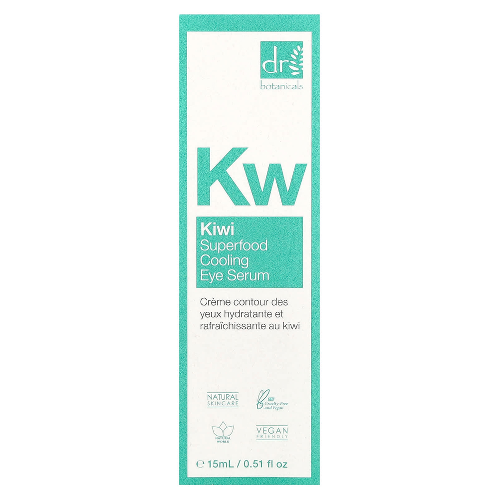 Dr. Botanicals, Охлаждающая сыворотка для кожи вокруг глаз с киви, 15 мл (0,51 жидк. Унции)