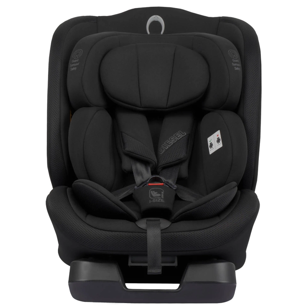 Автокресло Indigo DIESEL, I-SIZE, 0+1+2+3 (40-150 см, 0-36кг) черный