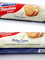 Печенье Mcvitie's Digestives цельнозерновое с молочным кремом, (90х2) 180 г