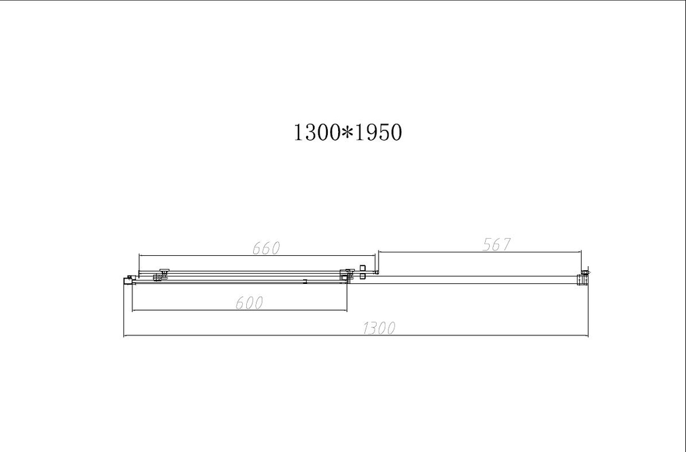 Душевая дверь Vincea Слим-Н (Slim-N) VDS-4SN130CLG, 1300, брашированное золото, стекло прозрачное