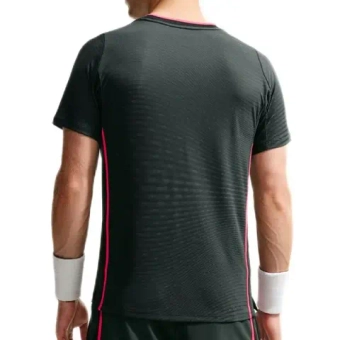 Мужская теннисная футболка Nike Court Slam Aero-Fit Short Sleeve - black spruce/white