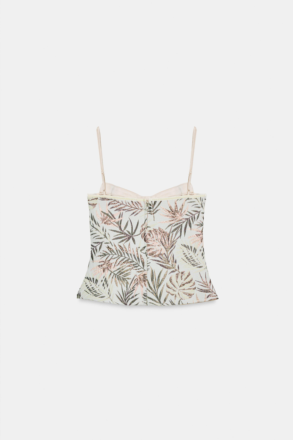 ZARA ЖАККАРДОВЫЙ ТОП-КОРСЕТ, РАЗНОЦВЕТНЫЙ