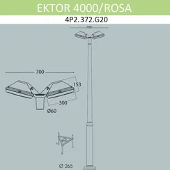 Наземный светильник Rosa 4P2.372.G20.AYF1R Fumagalli