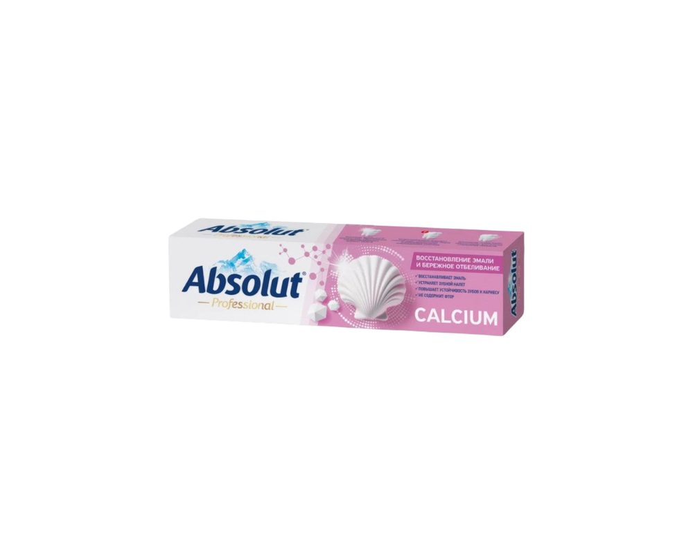 Зубная паста "ABSOLUT" Calcium Восстановление эмали и бережное отбеливание, 110 г
