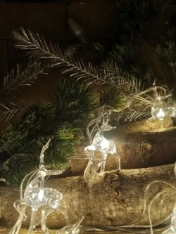 Гирлянда новогодняя / Олени светящиеся / Елочная / LED