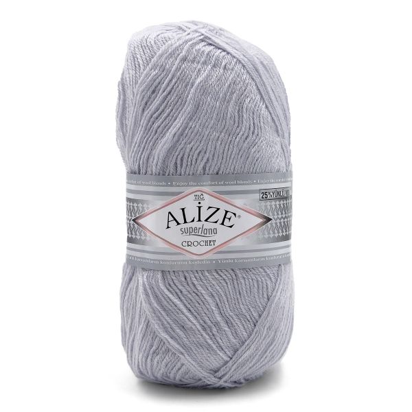 Пряжа Alize (Ализе) Superlana TIG / уп.5 мот. по 100 г, 570м, 698 лунный камень