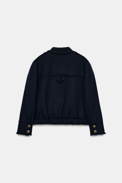 ZARA КУРТКА С КАРМАНАМИ — ZW COLLECTION, МОСРКОЙ СИНИЙ