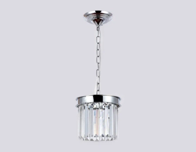 Подвесной светильник с хрусталем TR5101 CH/CL хром/прозрачный E14 max 40W D200*575