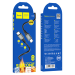 Usb Кабель-зарядка Type-C на Type-C Hoco X86 3A 60W 1м силиконовый черный