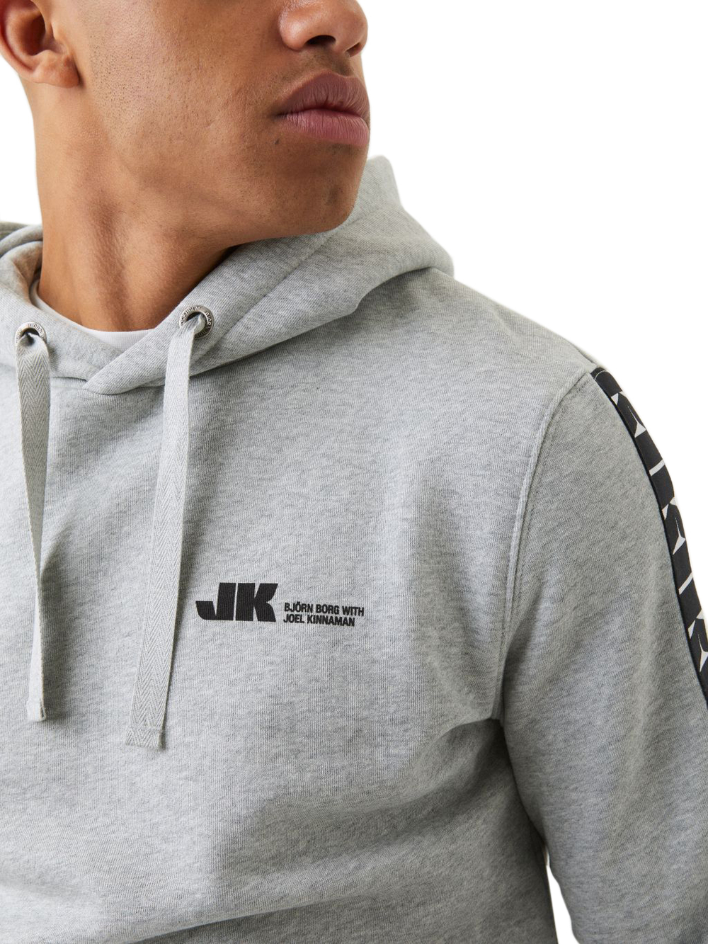 Мужская теннисная кофта Björn Borg Stockholm Joel Kinnaman Hood M - серый
