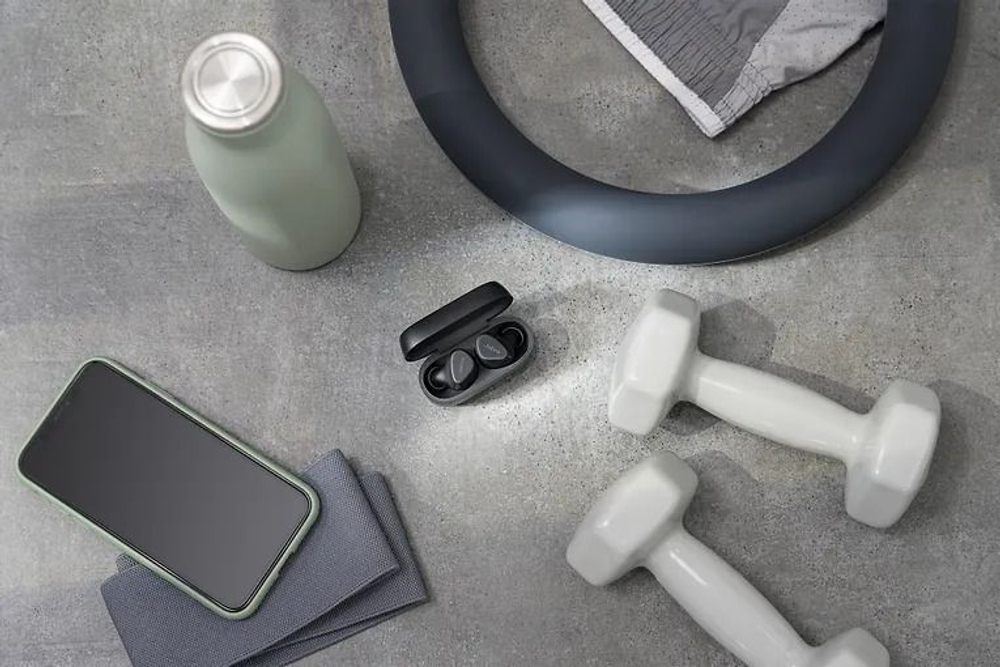 Наушники Jabra Elite 4 с активным шумоподавлением, черные (Из Финляндии)