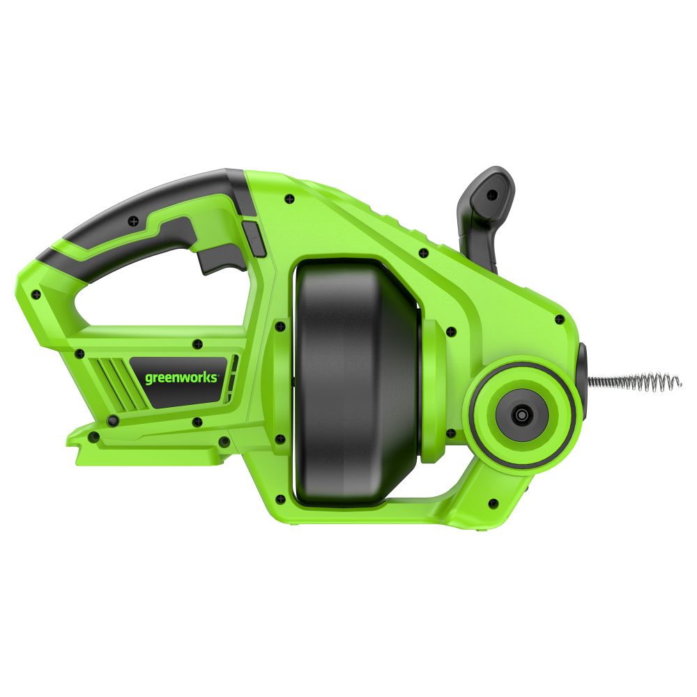 Аккумуляторный сантехнический трос Greenworks, G24DA, 3707307,24v, без АКБ и ЗУ
