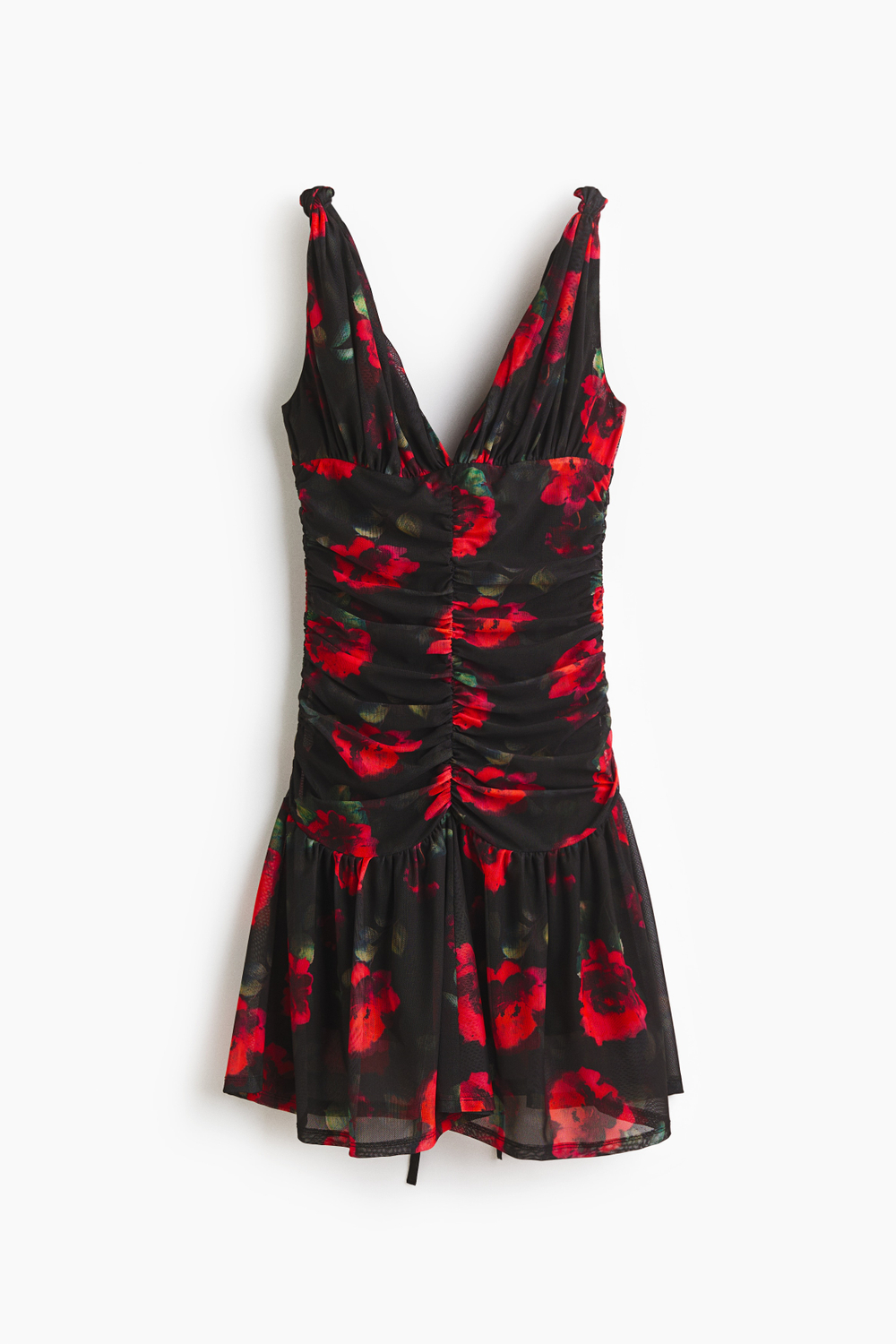 Платье из сетки со сборками - H&M