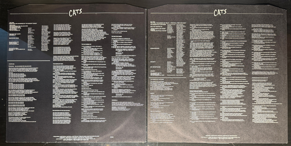 Мюзикл Кошки 2LP (Скандинавия 1981г.)