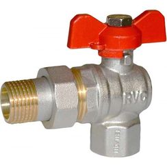 Кран шаровый со сгоном I-TECH Н-В 3/4" угловой бабочка FM стандартнопроходной 24516