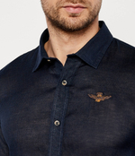 Льняная рубашка CAMICIA Aeronautica Militare - темно-синий(CA1239CT3089)