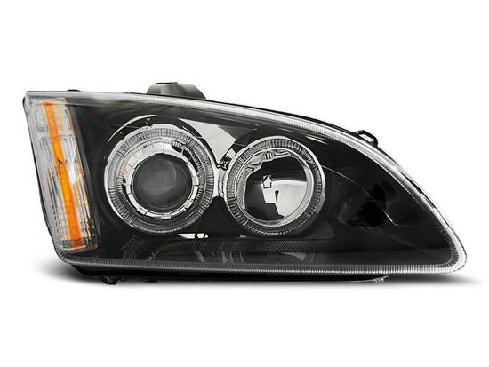 Передние фары Ford Focus 2 angel eyes black