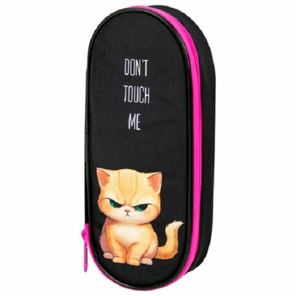 Пенал мягкий 220*90*50 Brauberg Angry kitty, корпусный , полиэстер