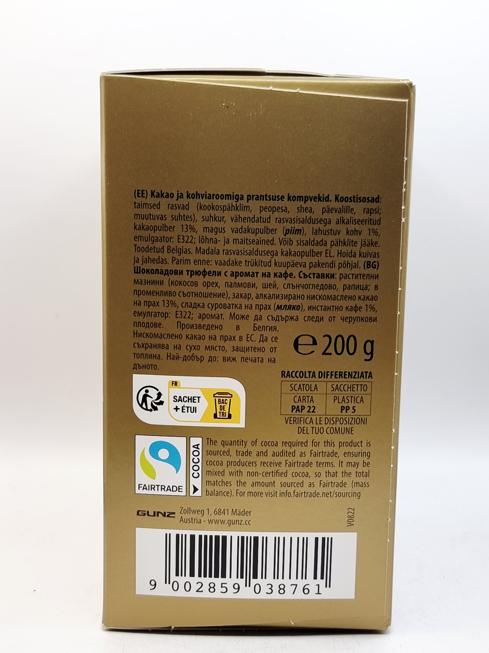 Шоколадные трюфели Maitre Truffout Truffles Coffee Flavour со вкусом кофе, 200 г (Бельгия)