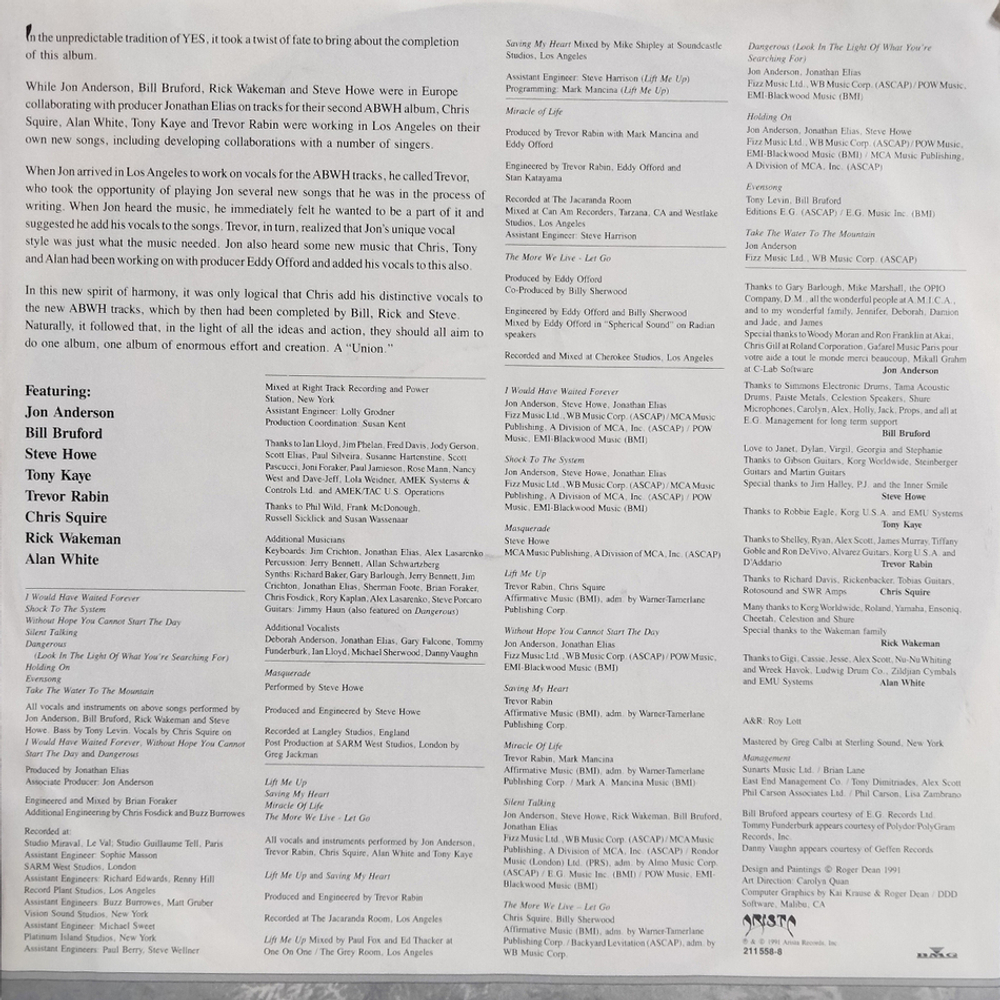 Yes / Union (LP)