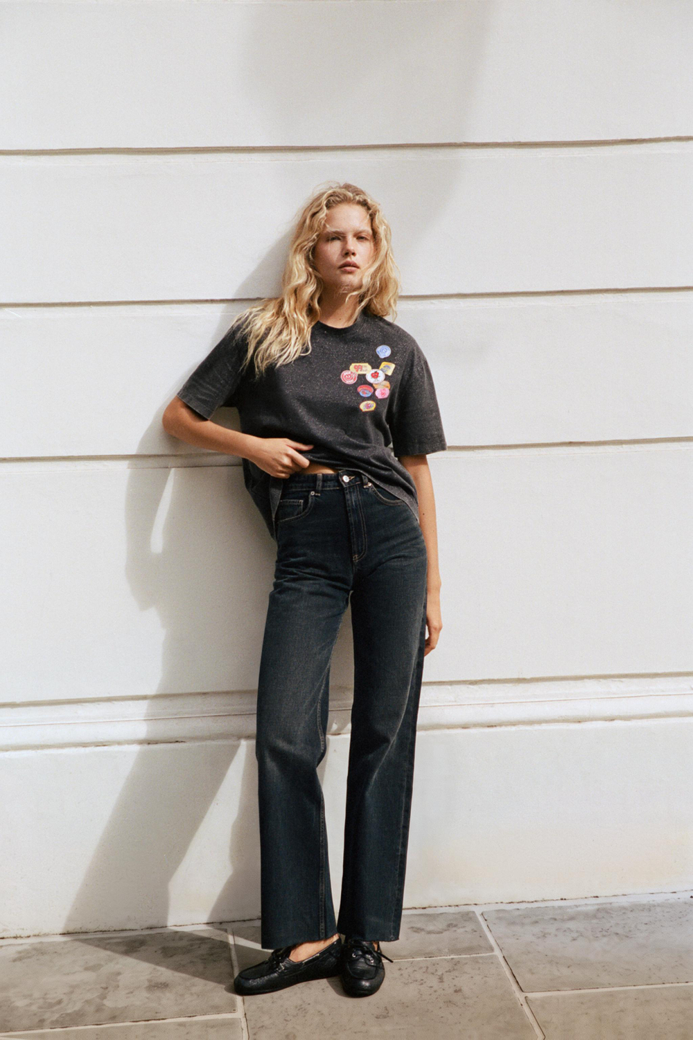ДЖИНСЫ TRF WIDE-LEG С ВЫСОКОЙ ПОСАДКОЙ — ZARA