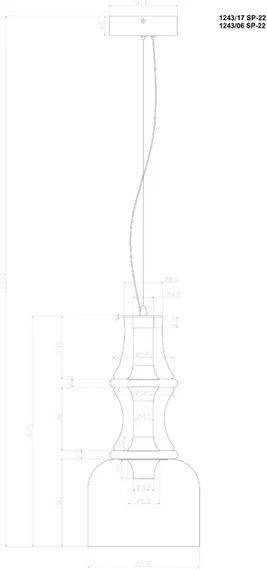 Подвесной светильник Volturn 1243/06 SP-22 Divinare