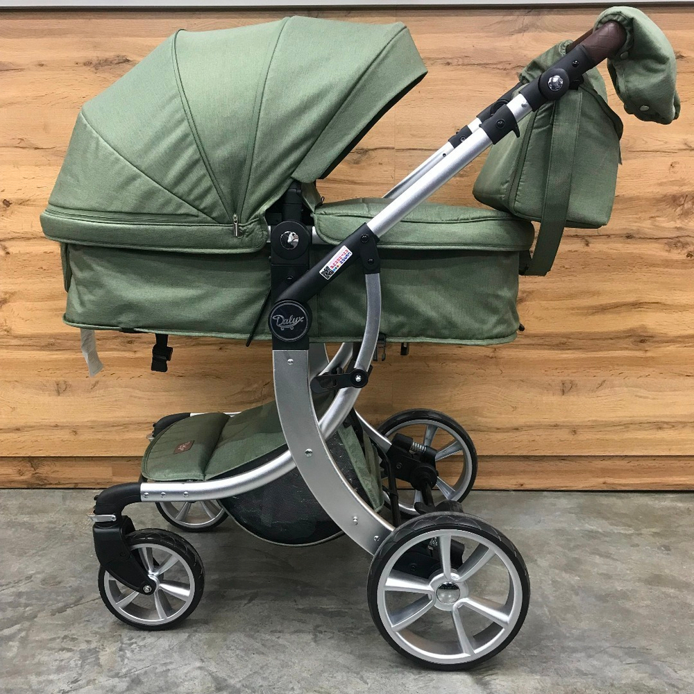 Детская коляска Luxmom 608 2в1 (зеленый/хаки)