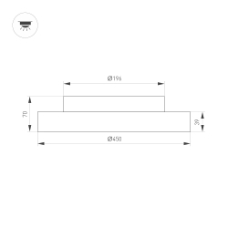 Светильник SP-ESTELY-R450-40W Warm3300-MIX (BK, 80 deg, 230V, TRIAC) (Arlight, IP20 Металл, 5 лет) 054797