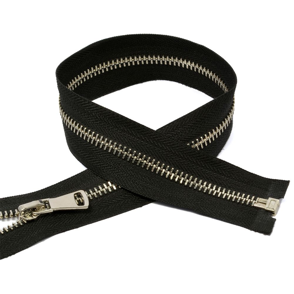 Молния металл Т5 (5 мм) 1 зам., разъем., 70 см, никель, шлиф.звено, цв.F322 черный уп.10 шт Молния металл Т5 (5 мм) 1 зам., разъем., 70 см, никель, шлиф.звено, цв.F322 черный уп.10 шт
