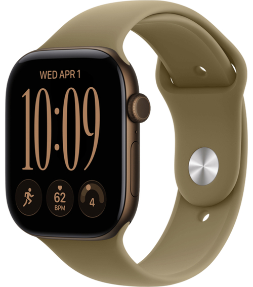 Apple Watch Series 12 46mm Dark Bronze Aluminum Case with Sport Band Olive (M/L)