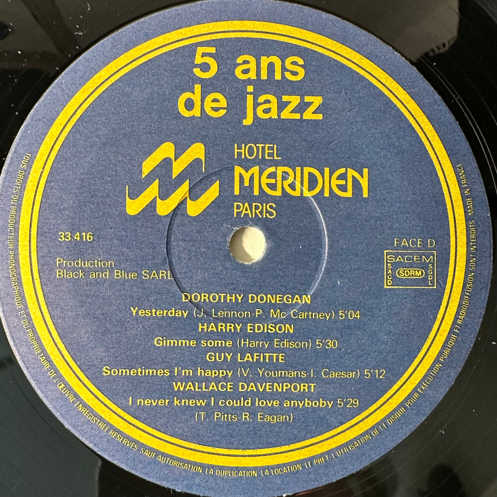 Сбоник 5 Ans de Jazz Au Meridien de Paris 2LP (Франция)