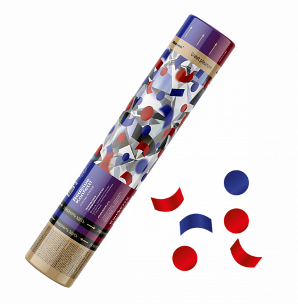 Пневмохлопушка "Redblue Konfetti" СМ010 30см
