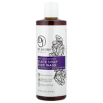 Dr. Jacobs Naturals, Африканское черное мыло для душа на растительной основе, эфирные масла лаванды и мускатного шалфея, 473 мл (16 унций)