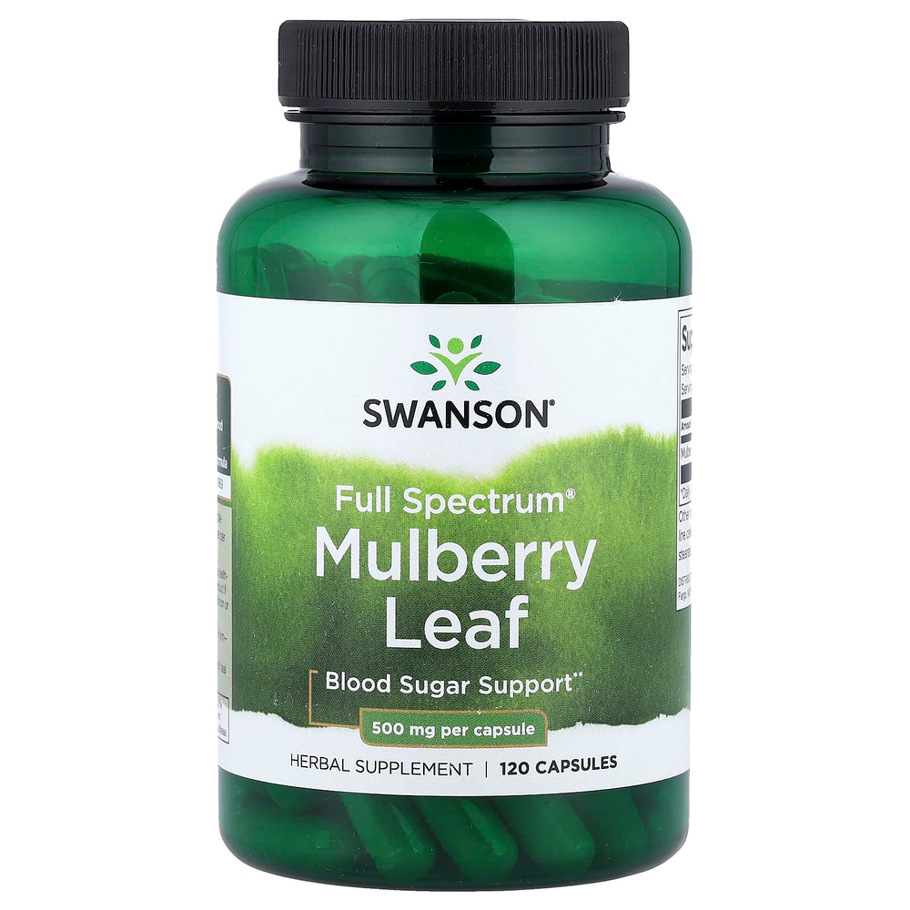 Swanson Vitamins, листья шелковицы Full Spectrum®, 500 мг, 120 капсул