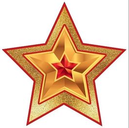Украшение на скотче Звезда 9,6см, 20 шт