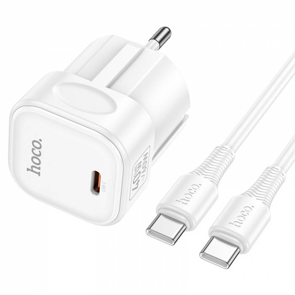 Зарядное устройство на Type-c Hoco C168A PD40W (white)