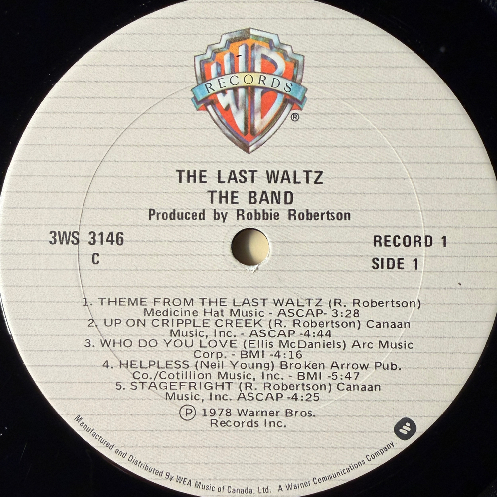 The Band – The Last Waltz 3LP (Канада 1978г.) Т