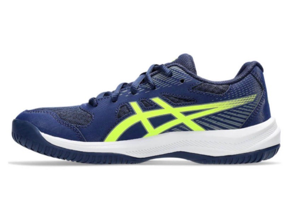 ASICS, UPCOURT 6, Volleyball, BLUE EXPANSE/SAFETY YELLOW, MEN, US 11 /EUR 45 /UK 10 /СМ 29