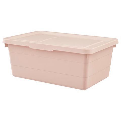 Коробка с крышкой IKEA SOCKERBIT (СОКЕРБИТ), Розовый, 38x25x15 см